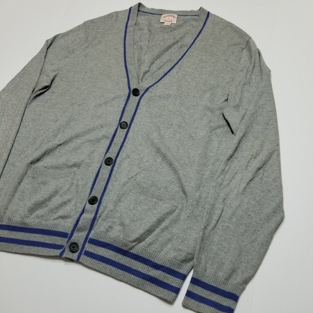 Brooks Brothers Cardigan Sweater - Gray - Cotton - - Picture 5 of 9